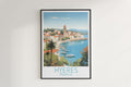 hyeres travel poster hanged on the wall france