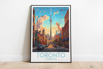 toronto travel poster on the ground canada