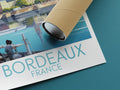 bordeaux travel poster rolled france