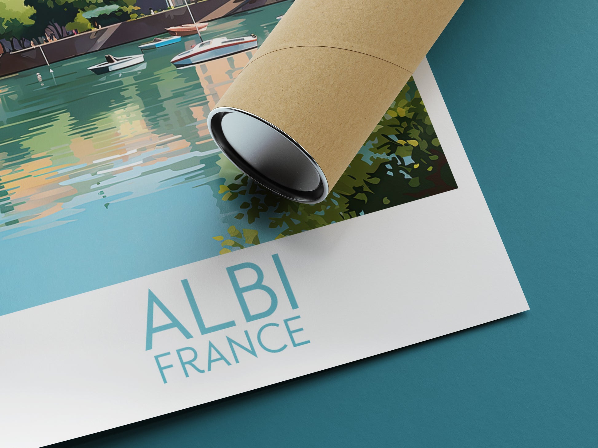 albi travel poster rolled france