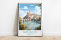 avignon travel poster on the ground france