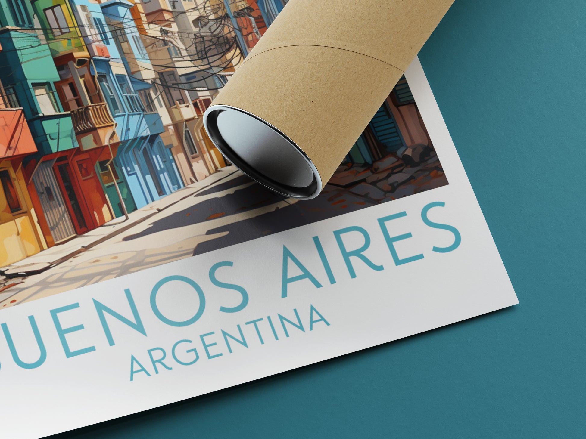 buenos aires travel poster rolled argentina