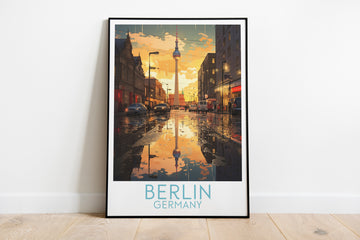 berlin travel poster on the ground germany