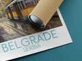 belgrade travel poster rolled serbia