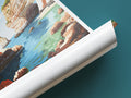 algarve travel poster tube portugal