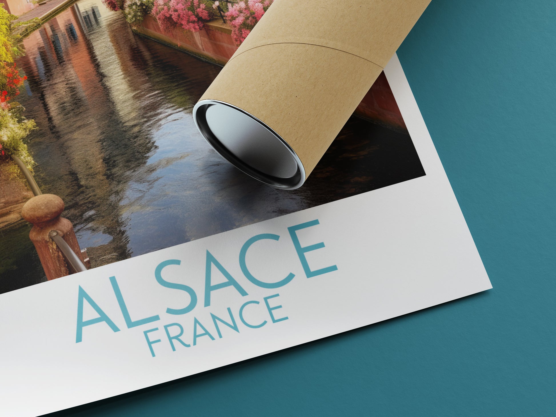 alsace travel poster rolled france