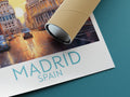 madrid travel poster rolled spain