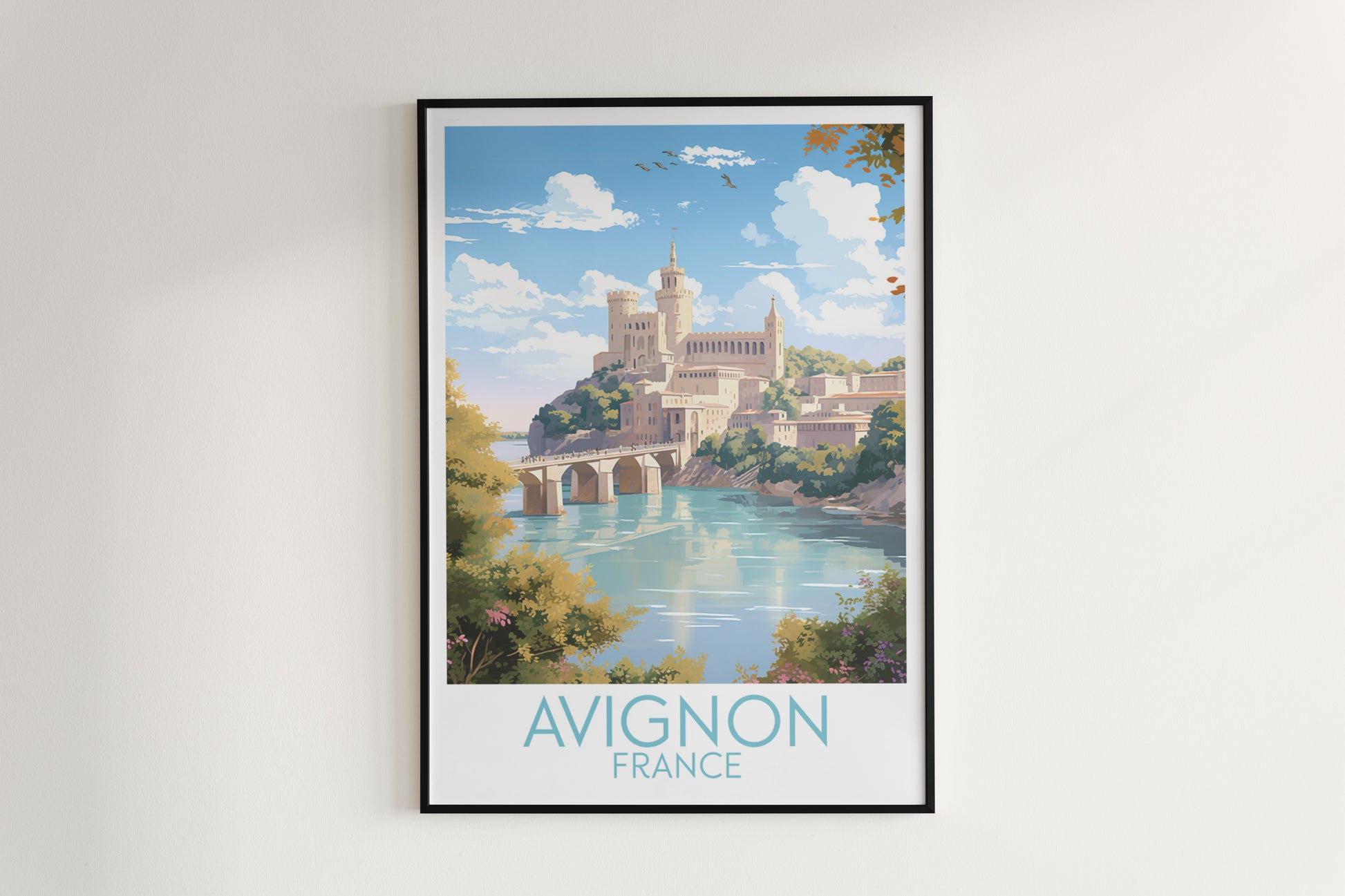 avignon travel poster hanged on the wall france