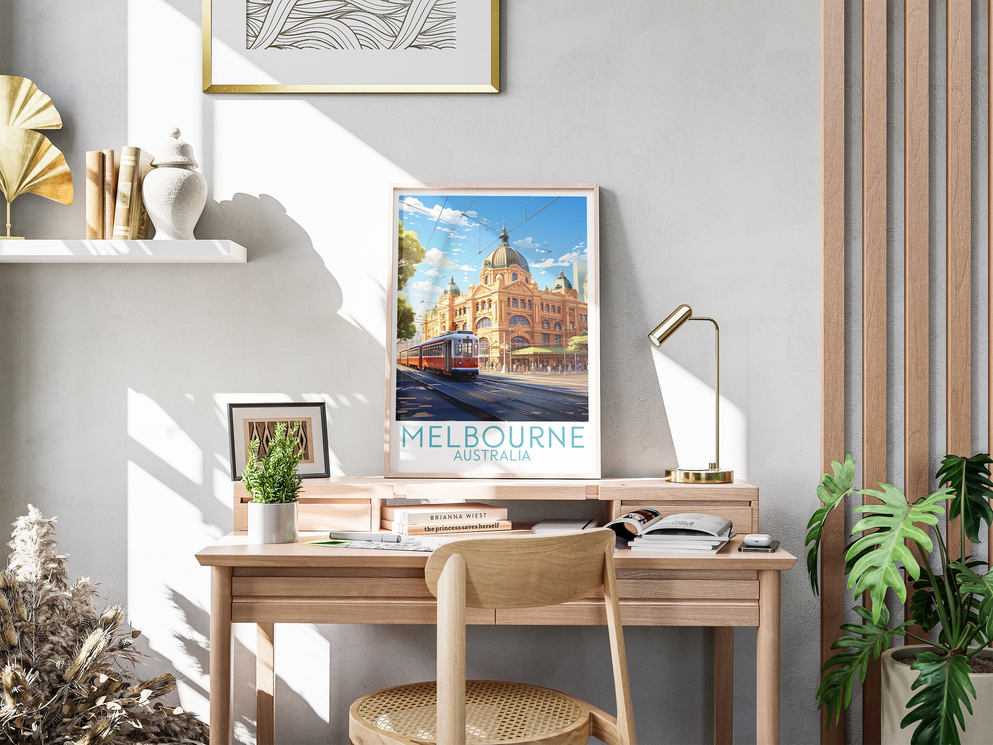 melbourne travel poster for desk australia