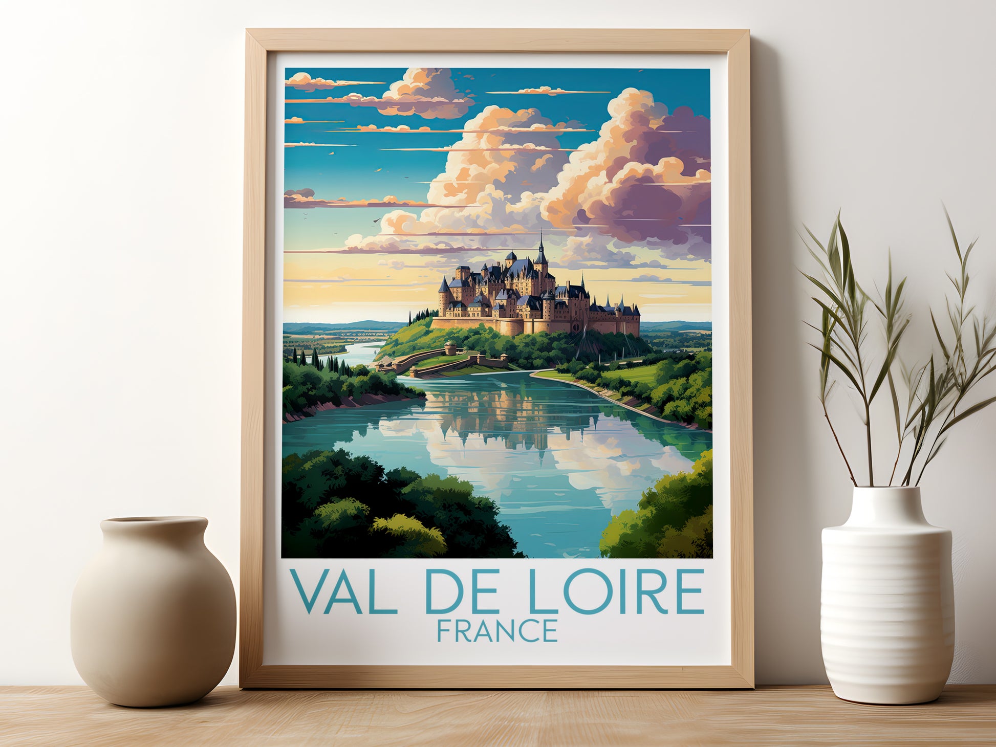 val de loire travel poster for kitchen france