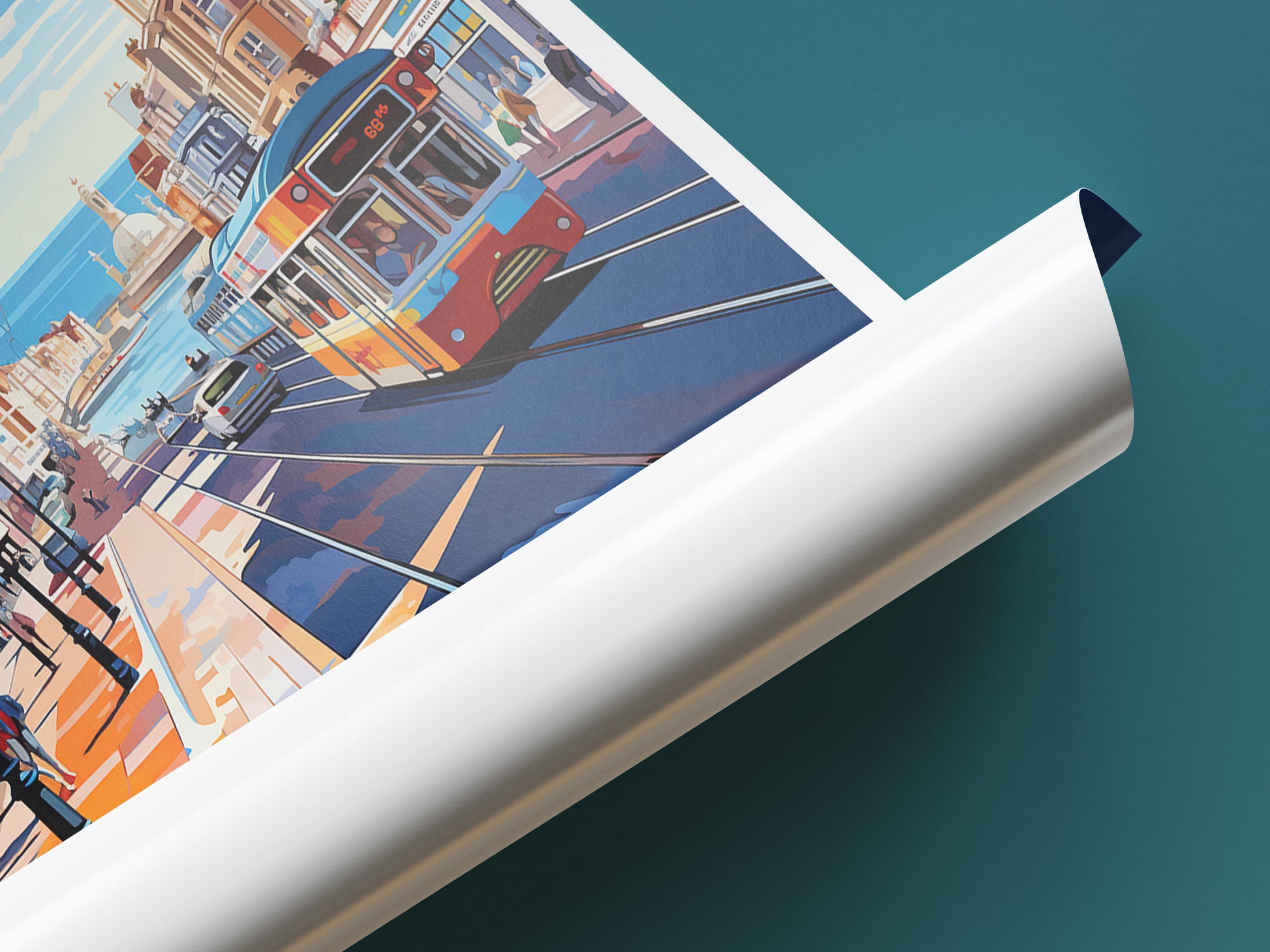 brighton travel poster tube united kingdom