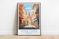 toulouse travel poster on the ground france