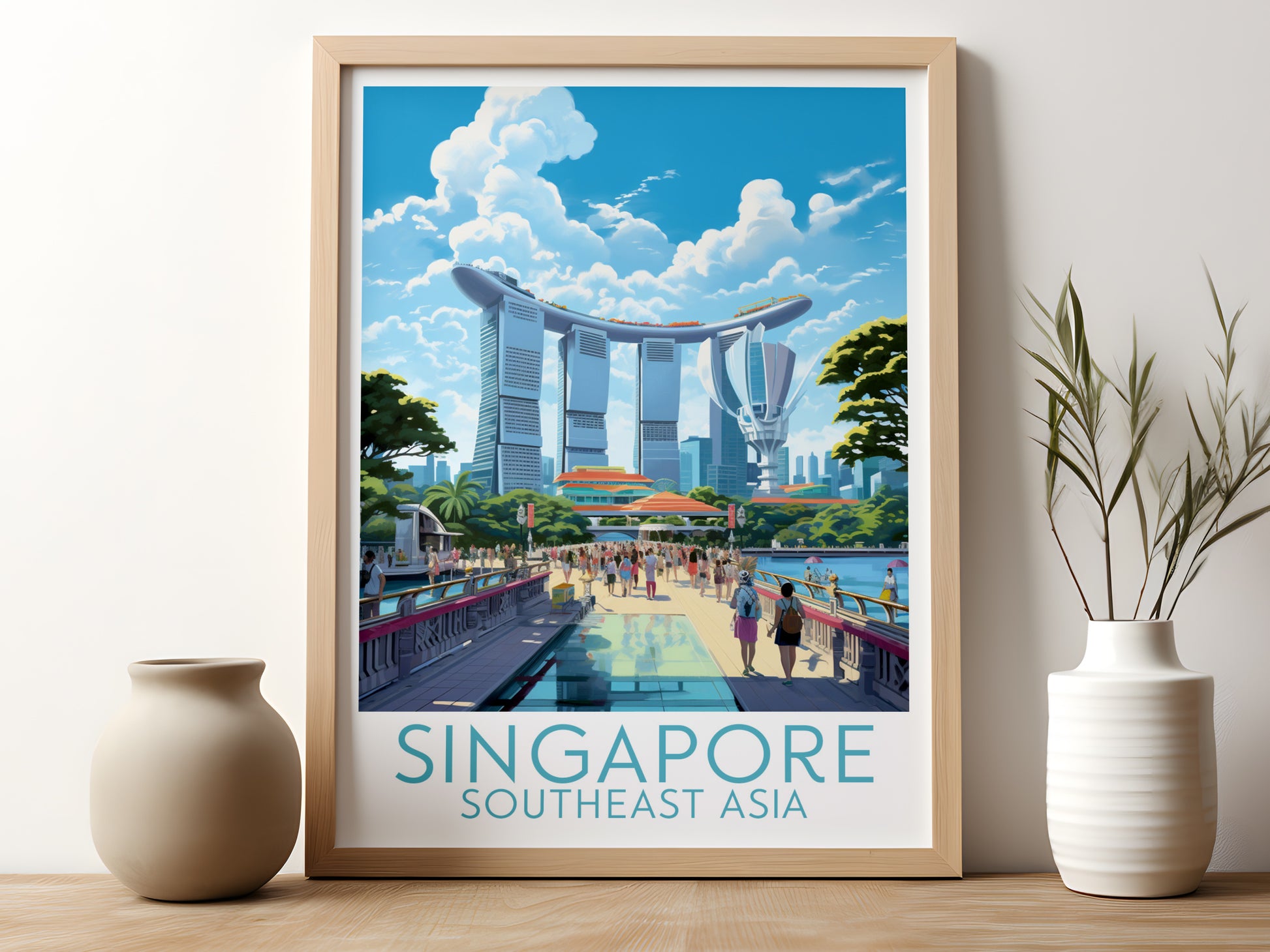 singapore travel poster for kitchen southeast asia