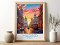 madrid travel poster for kitchen spain