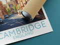 cambridge travel poster rolled england