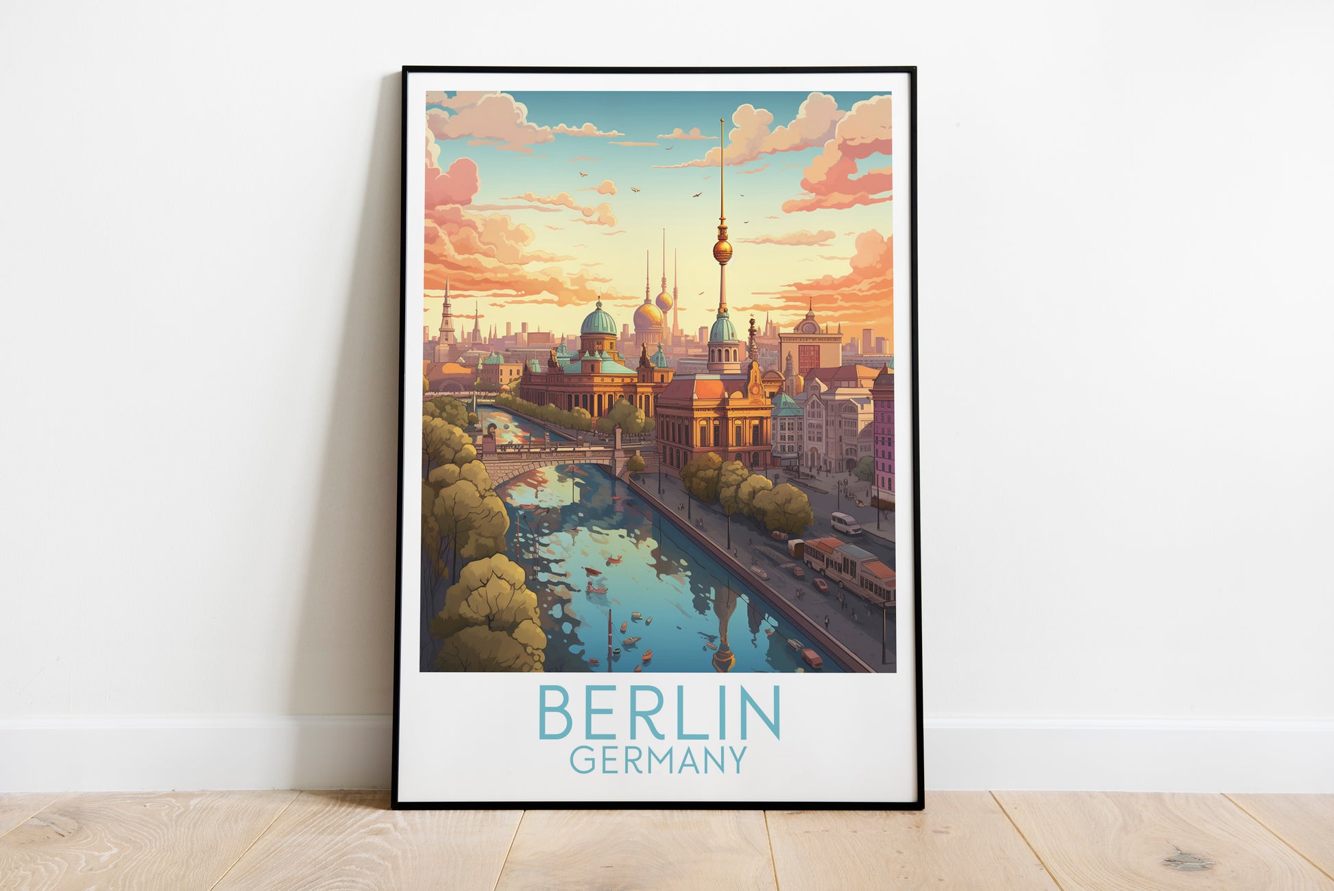 berlin travel poster on the ground germany