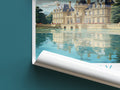 chantilly travel poster roll up france