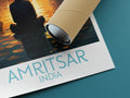 amritsar travel poster rolled india