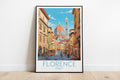 florence travel poster on the ground italy