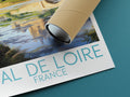 val de loire travel poster rolled france