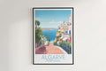 algarve travel poster hanged on the wall portugal