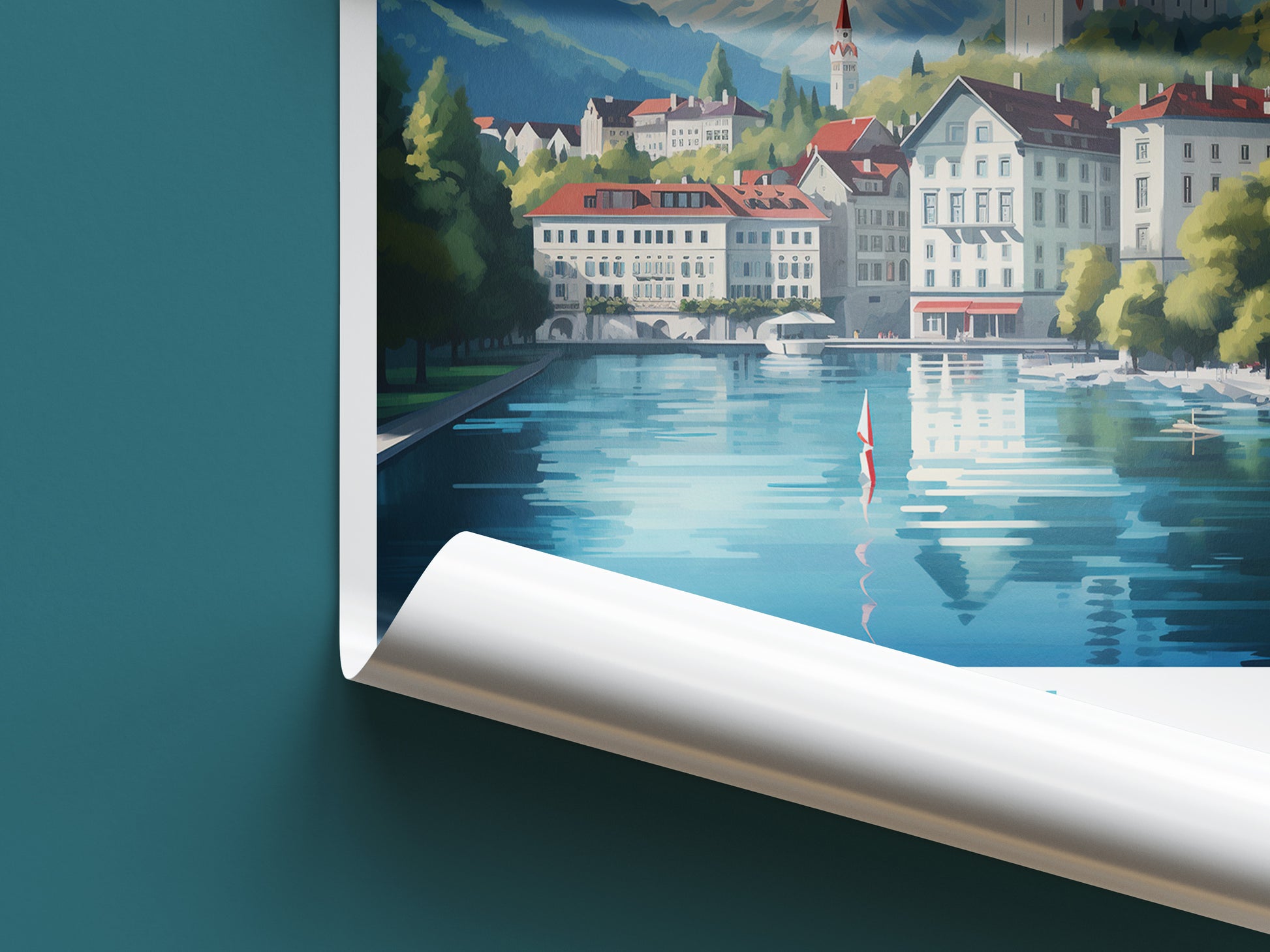 zurich travel poster roll up switzerland