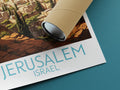 jerusalem travel poster rolled israel