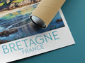 bretagne travel poster rolled france