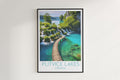 plitvice lakes travel poster hanged on the wall croatia