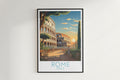 rome travel poster hanged on the wall italy