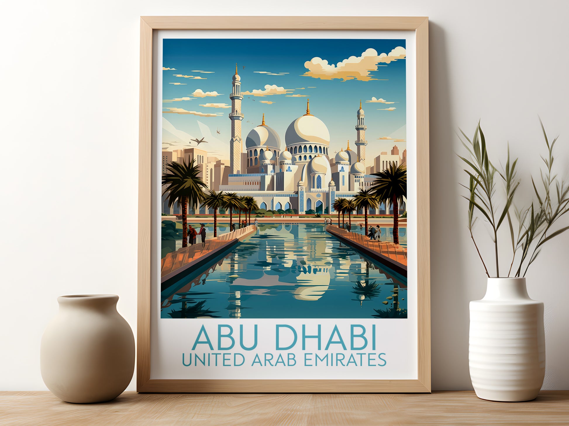 abu dhabi travel poster for kitchen united arab emirates