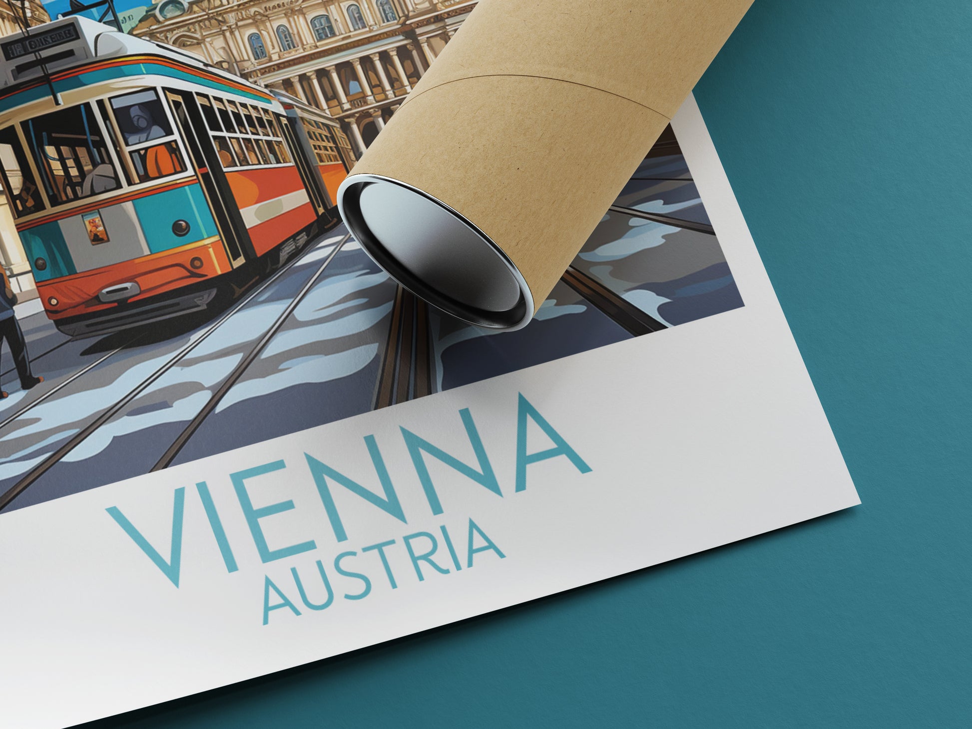 vienna travel poster rolled austria