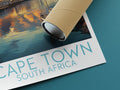 cape town travel poster rolled south africa