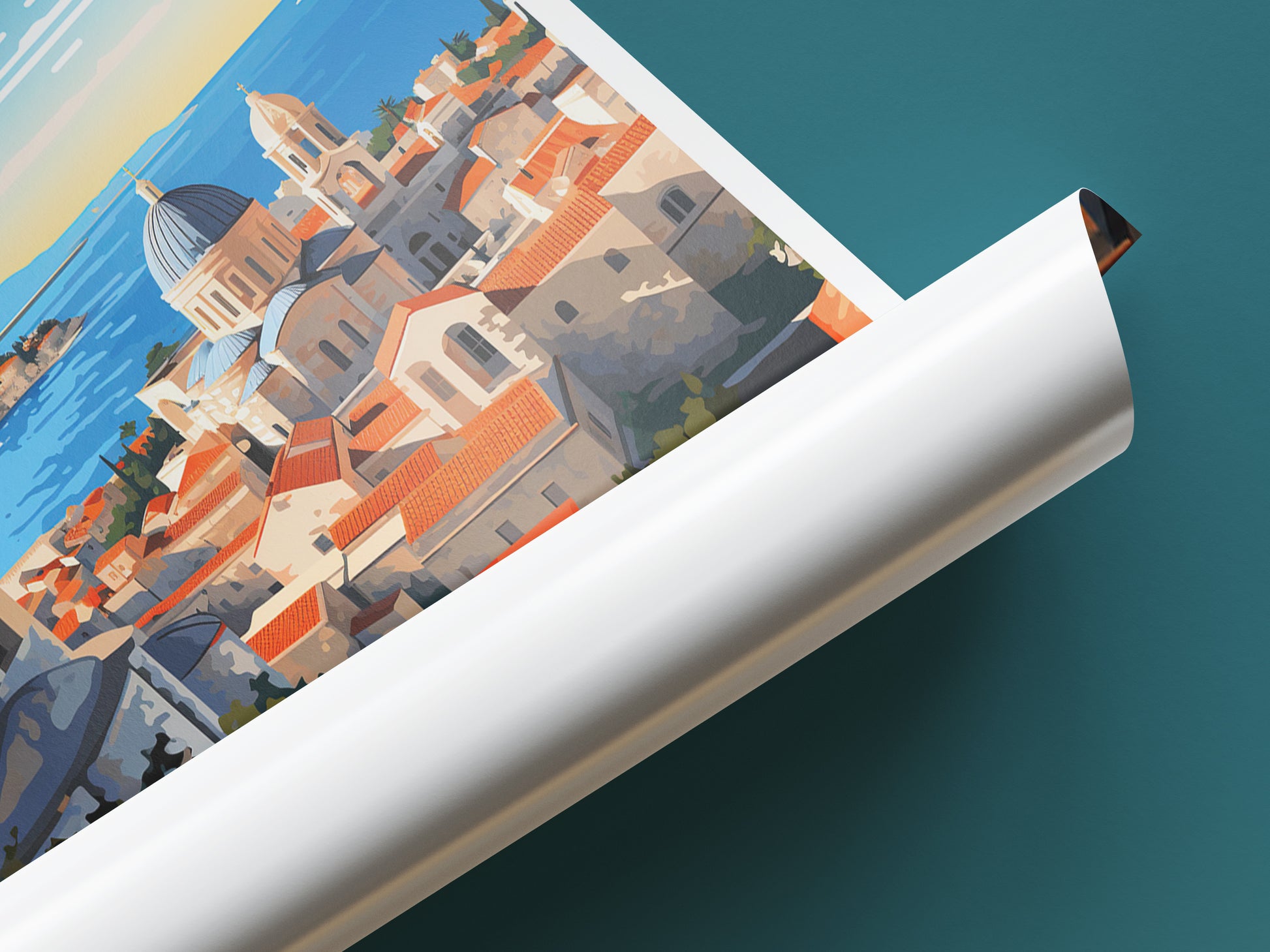 dubrovnik travel poster tube croatia