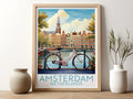 amsterdam travel poster for kitchen netherlands