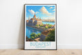 budapest travel poster on the ground hungary