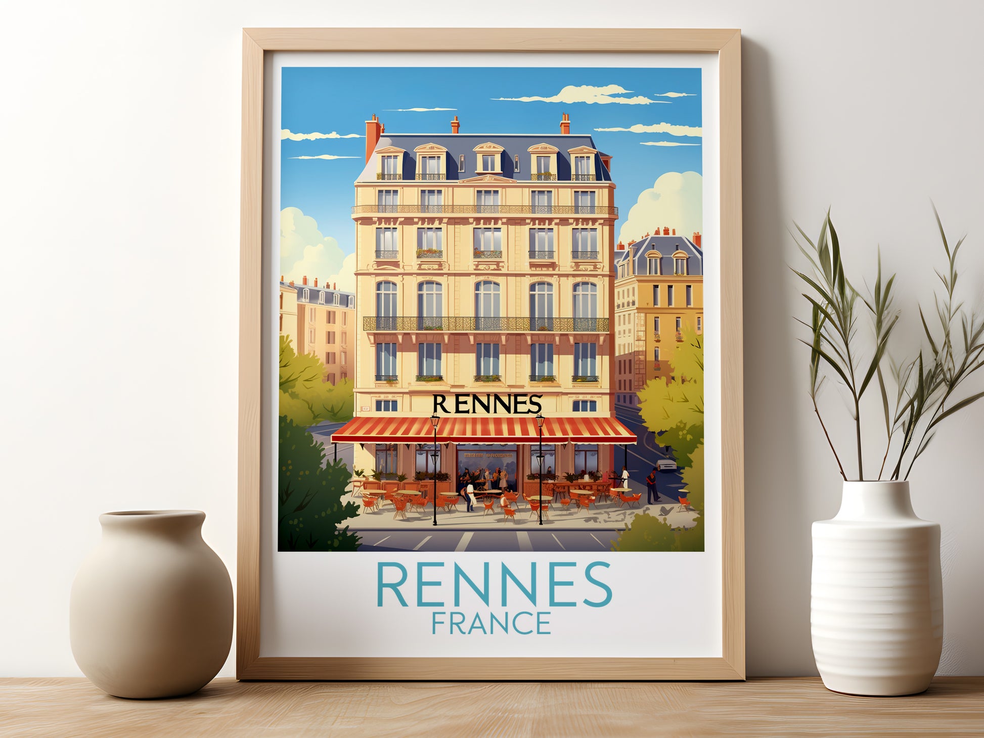 rennes travel poster for kitchen france