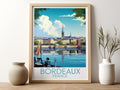 bordeaux travel poster for kitchen france