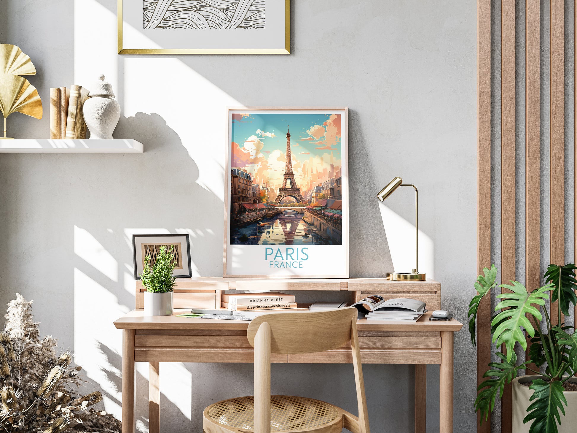 paris travel poster for desk france