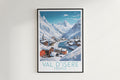 val disere travel poster hanged on the wall france