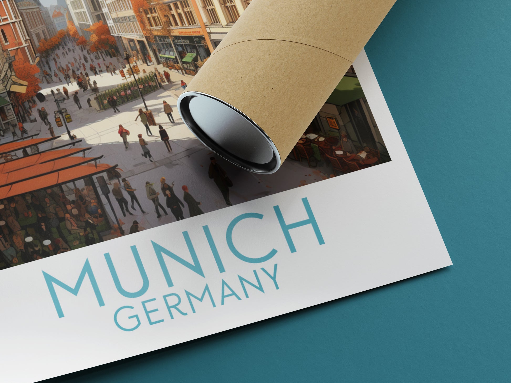 munich travel poster rolled germany