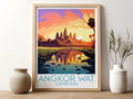 angkor wat travel poster for kitchen cambodia