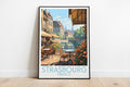 strasbourg travel poster on the ground france