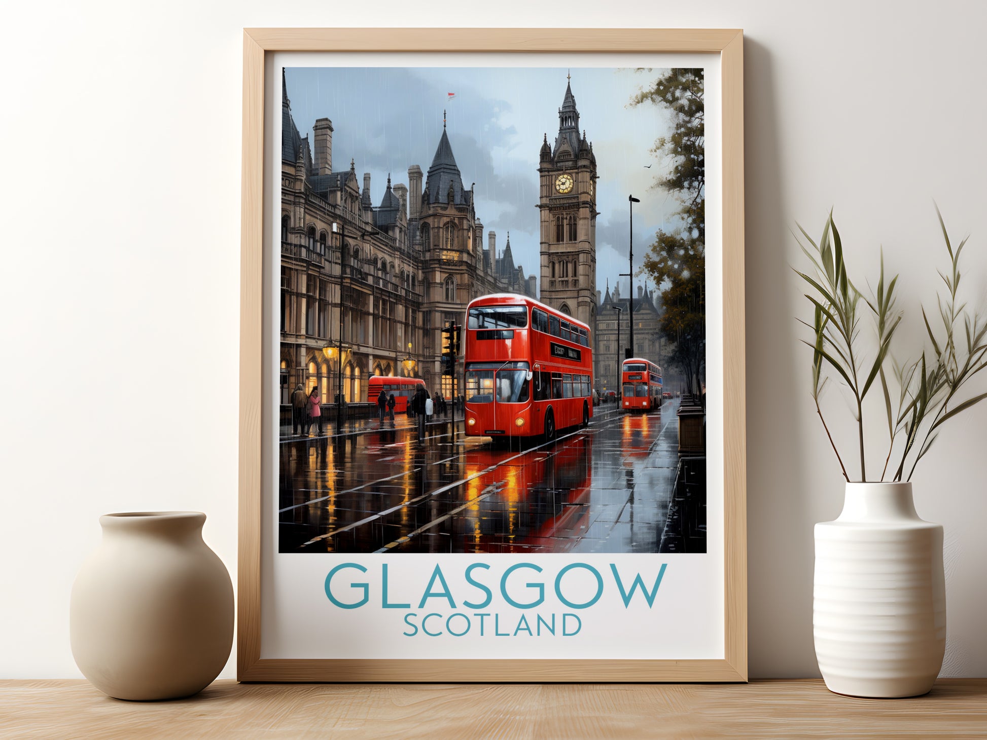 glasgow travel poster for kitchen scotland