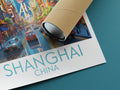 shanghai travel poster rolled china