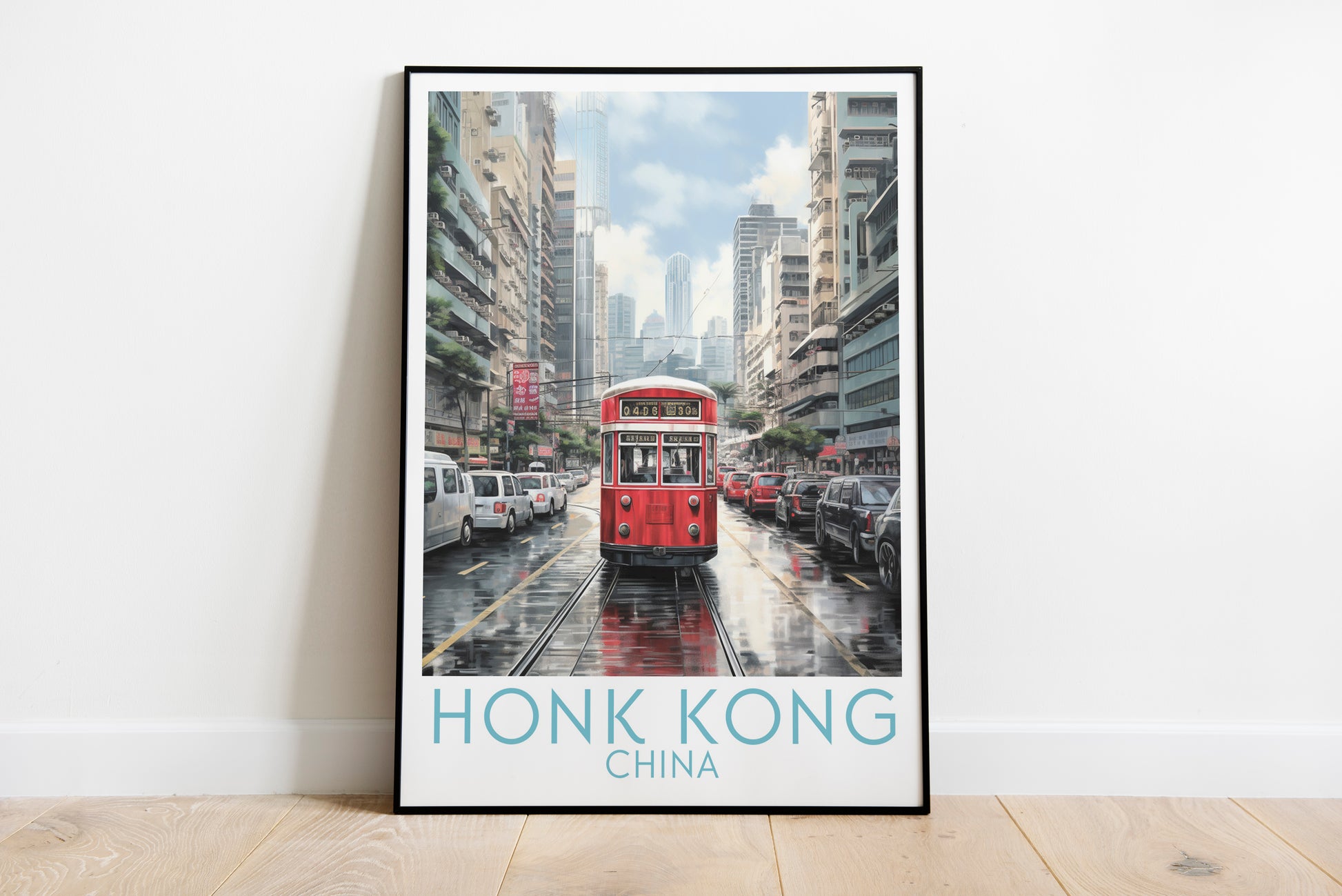 honk kong travel poster on the ground china