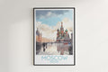 moscow travel poster hanged on the wall russia