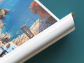 crete travel poster tube greece