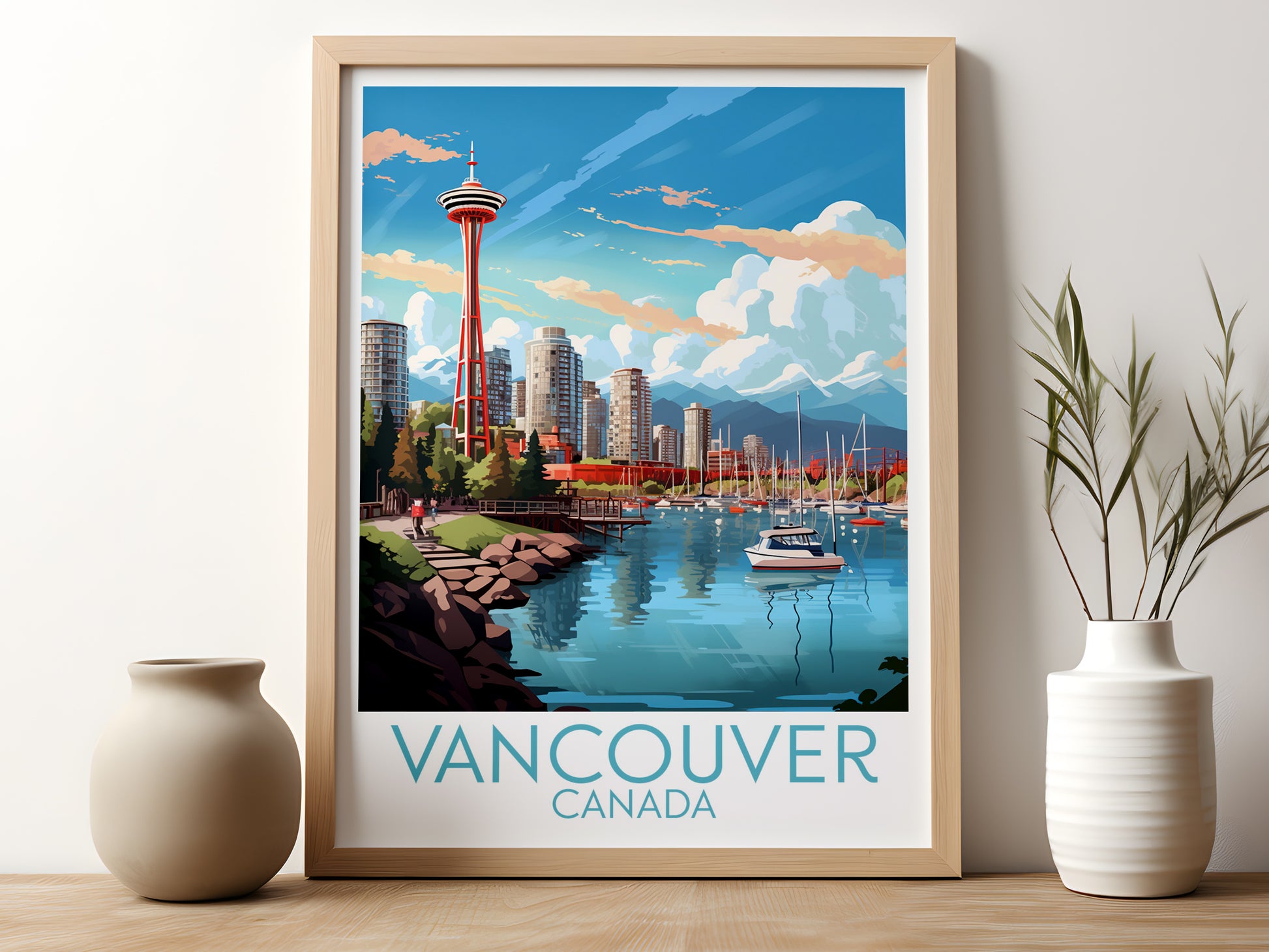 vancouver travel poster for kitchen canada