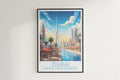 dubai travel poster hanged on the wall united arab emirates